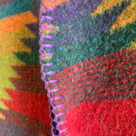 Rhonda Stark Navajo Southwest Wool Blend Blanket Vest Women’s Size Medium - Picture 5 of 11